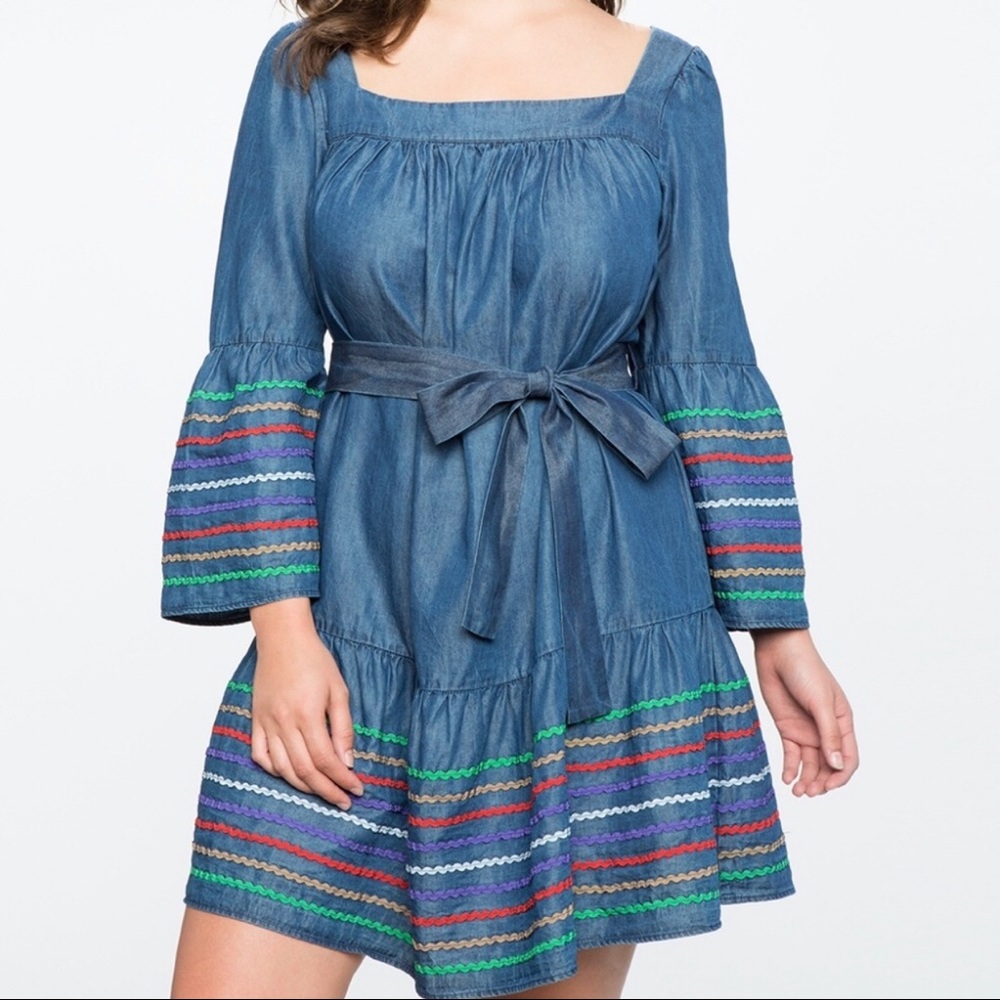 Eloquii Chambray Dress w/sleeves